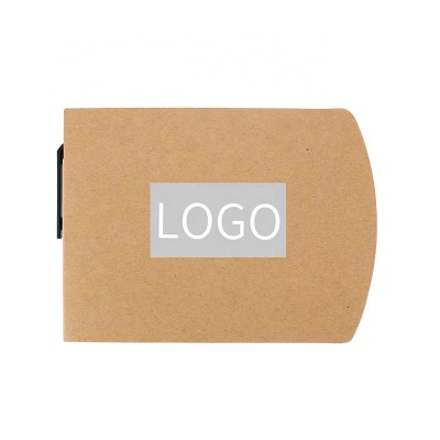 Kraft cover  mini sticky notes pad /Memo pads / Removable bookmark /customized logo /MOQ 50 pcs