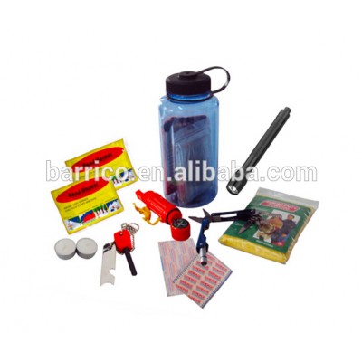 Outdoor Camping first aid bottle survival kit with ISO 13485 certified