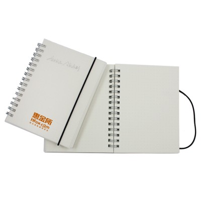 A5 spiral bound plastic cover   MOQ 50 pcs/ business gift/ wholesale /customized logo notebook