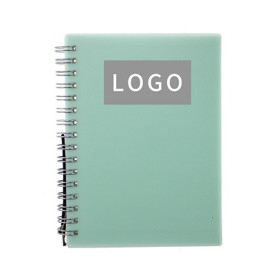 A6 spiral bound plastic cover   MOQ 50 pcs/ business gift/ wholesale /customized logo notebook